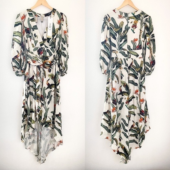 PatBO Tropical Hi-Low Romper 6 - Picture 3 of 13